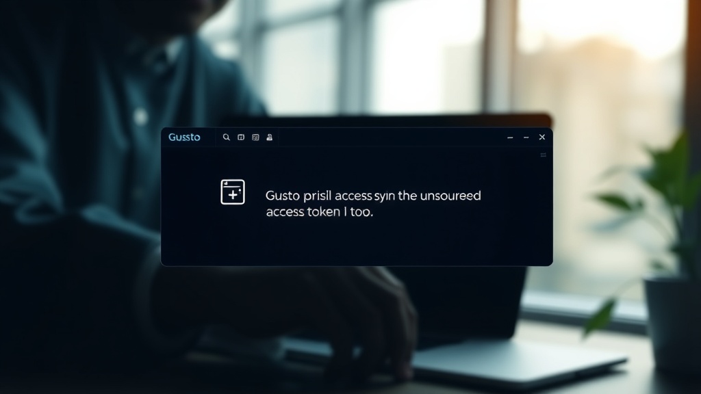 Gusto API payroll sync unauthorized access token error diagnostic flowchart