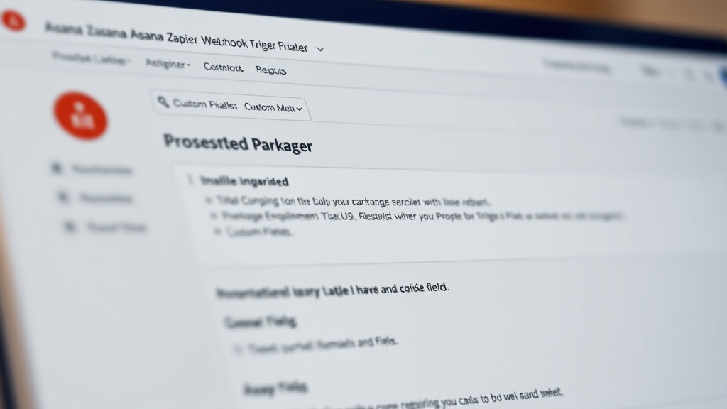 =Asana Zapier webhook trigger failure with custom fields