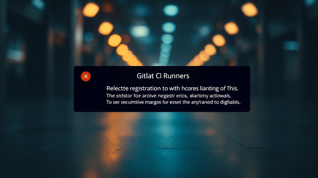 GitLab CI runner registration token mismatch error